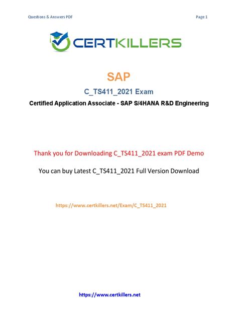 C-TS411-2021 PDF Demo