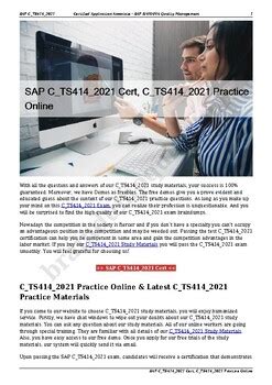 C-TS414-2021 Online Praxisprüfung