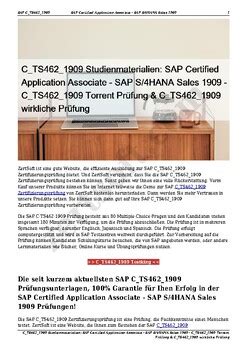 C-TS462-1909 Zertifizierungsantworten