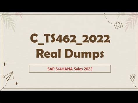C-TS462-2022 Dumps Deutsch