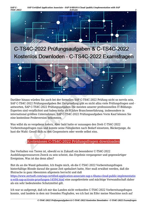 C-TS4C-2022 Deutsch Prüfung