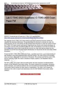 C-TS4C-2023 PDF Demo