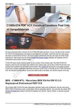 C1000-074 PDF Demo