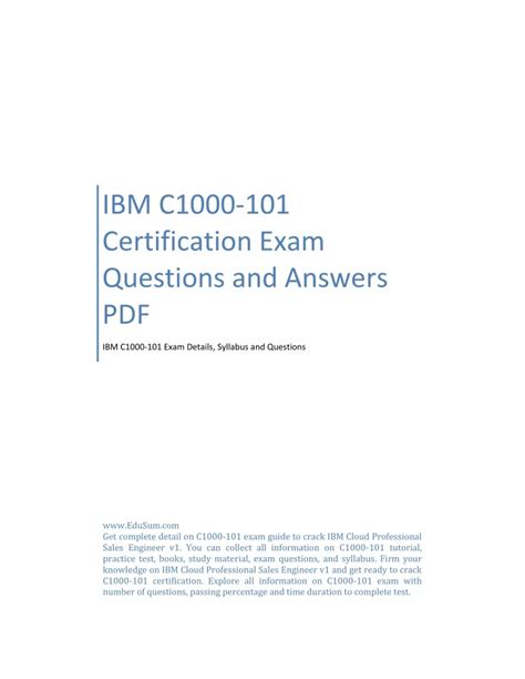 C1000-101 Prüfungsinformationen