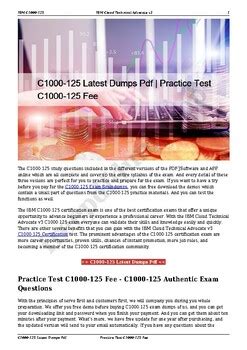 C1000-125 PDF Testsoftware