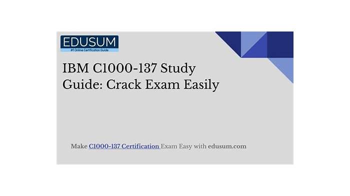 Exam C1000-137 Guide Materials