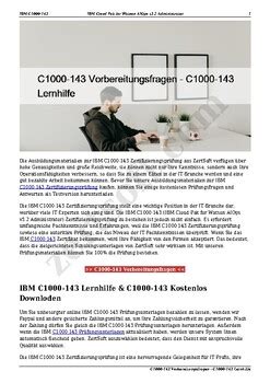 C1000-143 Zertifizierungsfragen