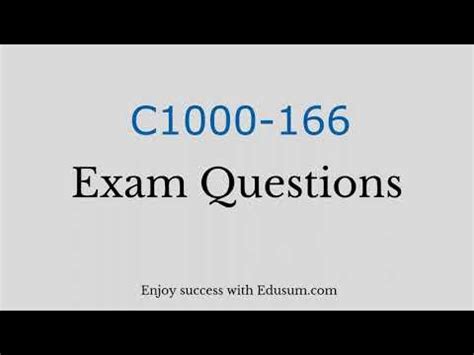 C1000-166 Prüfungsübungen
