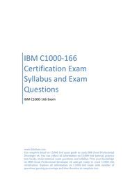 C1000-166 Zertifizierungsfragen