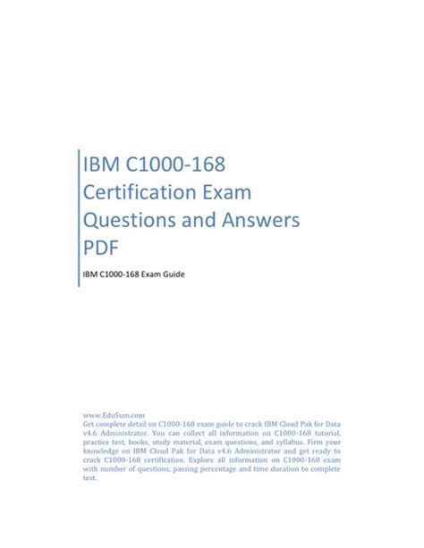 C1000-168 Exam