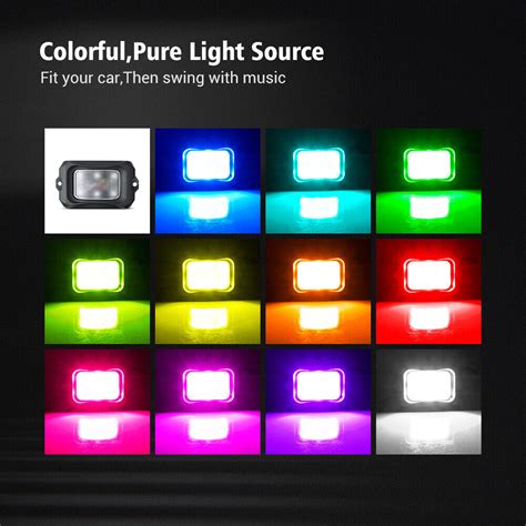 Pure White Color - The C2 White LED Rock Lights adopt advanced LED technology, features pure colors, has separate pure white light. NOT LIKE OTHERS, WITH MIXED COLORS AND WITHOUT WHITE LIGHT; Large Irradiation Area - Revolutionary CURVED SURFACE DESIGN, up to 160° Ultra-Wide-Angle light, produce a huge amount of light.. 