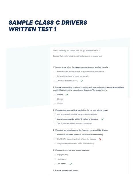C49 license practice test.  Sample Class C Written Test 2 What should you do when reaching a...