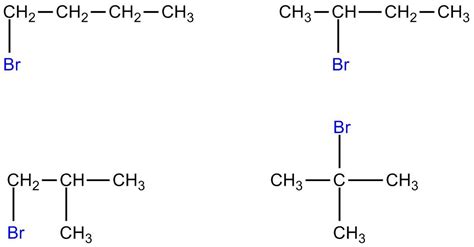 Question 1: Molecular formula C4H9Br has three structural isomers A, B and C. For each isomer: 1. Determine the number of different signals or types of chemically equivalent hydrogen in HP-NMR spectrum of each isomer. 2. Suggest the multiplicity for each signal. 3. Suggest the possible d value for each signal.. 