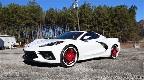 C8 corvette on 22s. Wheel sizes weren't specified, but just by looking at them, we wouldn't be surprised if this Corvette was rolling on 22s. Sigala Designs Sigala Designs Sigala … 