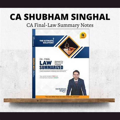 CA FINAL- Law Summary Notes for 2024 Exams by CA Shubham Singhal …