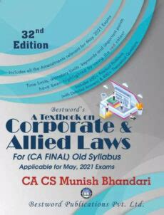 CA Final Law Book By Munish Bhandari For May 2024 - Detailed Edition