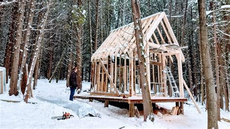CABIN in the WOODS Build! HAND Digging & Setting Foundation Ep1 YouTube