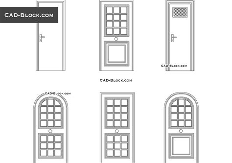 CAD Door Design DWG Free CAD Blocks