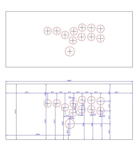 CAD Hitbox Button Layout   Drilling Template (An Accurate Approximation
