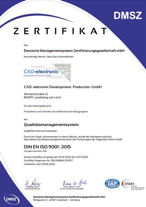 CAD Zertifikatsdemo