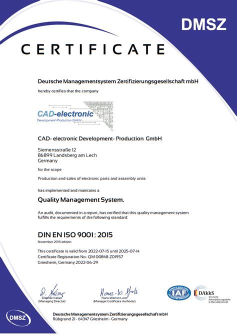 CAD Zertifizierung