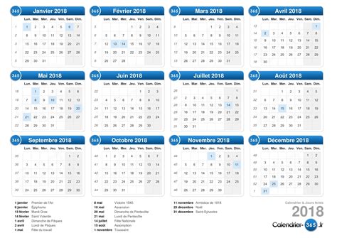 CALENDRIER 2018 &agrave; imprimer ! 