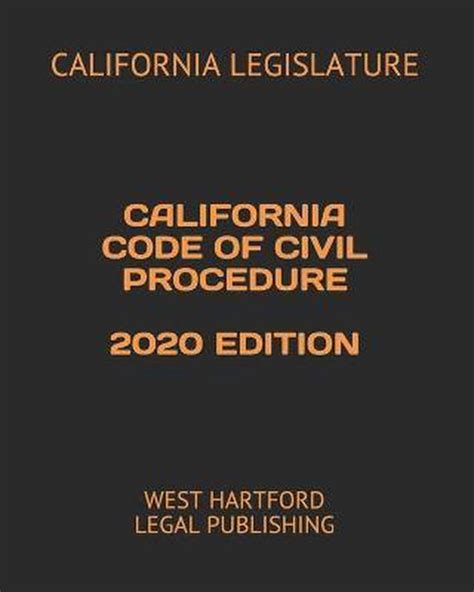 Download California Code Of Civil Procedure 2020 By California Legislature