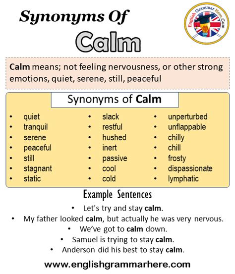 CALMLY Synonyms: 13 Synonyms & Antonyms for CALMLY - Thesaurus