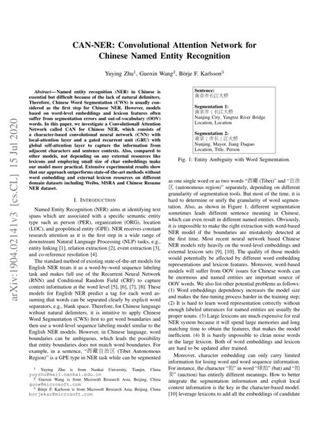 CAN-NER: Convolutional Attention Network for Chinese Named Entity ... - coolestguyplanet.net