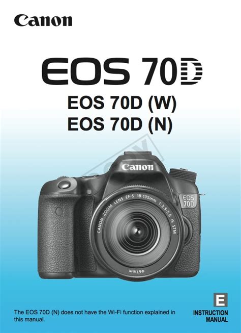 CANON EOS 70D BASIC INSTRUCTION MANUAL Pdf Download.