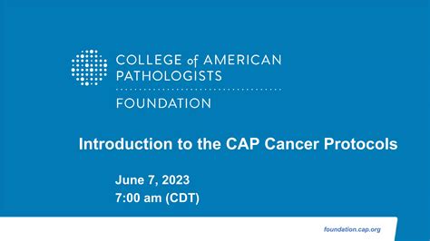 CAP cancer protocols What to know