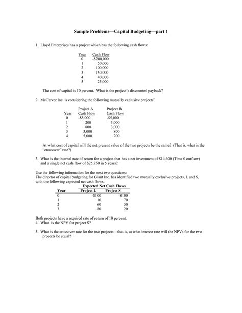CAPITAL-BUDGETING.-SAMPLE-PROBLEMS.pdf - EXERCISES: CAPITAL BUDGETING 1 ... - muktibox.com