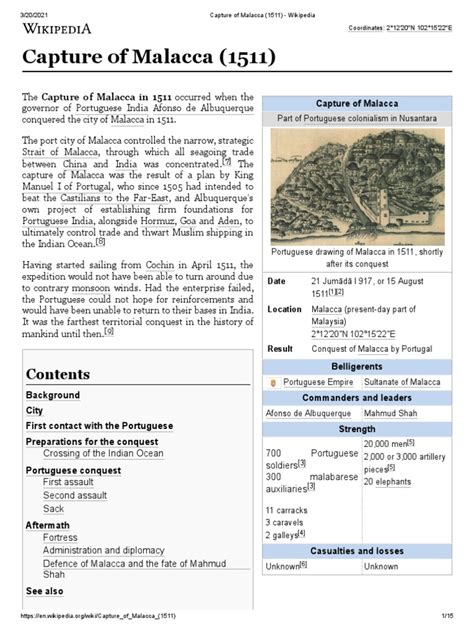 Capture of Malacca | History | Research Starters - EBSCO - wintechmobiles.com