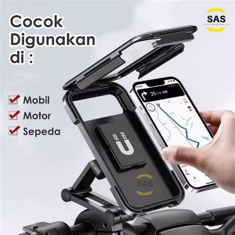 Car Holder Hp Waterproof Di Spion Motor Bike Anti Air Universal 6.5 ... - raincitystudios.com
