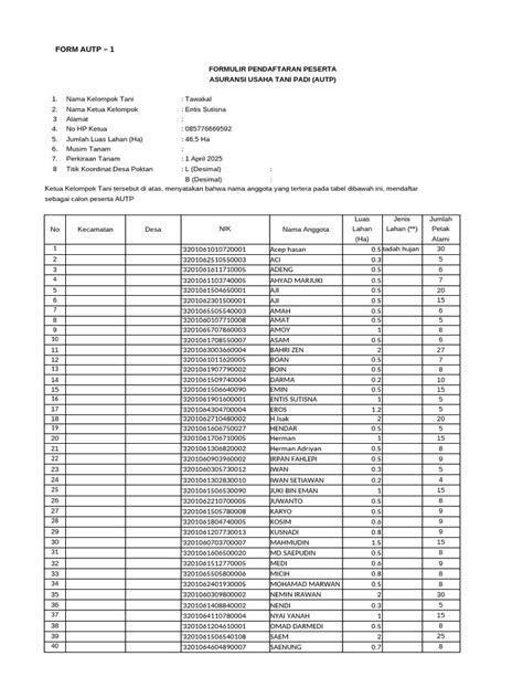 Cara Daftar AUTP 2026 - Panduan Lengkap Asuransi Pertanian - wintechmobiles.com