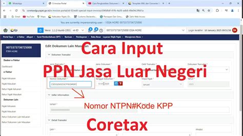 Cara Input Coretax - muktibox.com