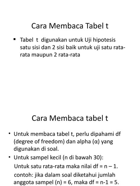 Cara Membaca Tabel t - Junaidi - wintechmobiles.com