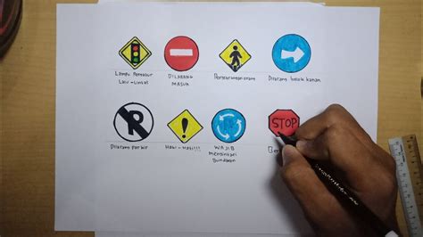 cara menggambar rambu rambu lalu lintas - wethersfieldchildhood.com