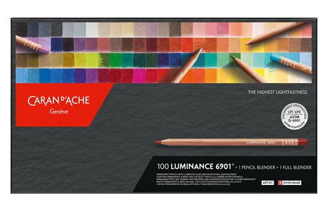 CARAN D #39 ACHE LUMINANCE SWATCH CHART Color Colored pencils Swatch