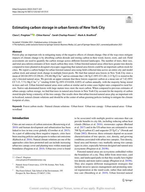 Carbon Storage by Urban Forests - U.S. National Park … - raincitystudios.com