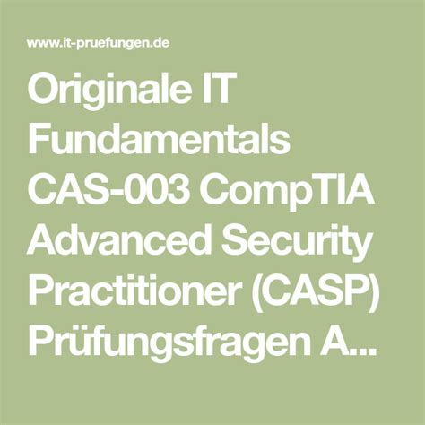 CAS-003 Deutsch Prüfungsfragen