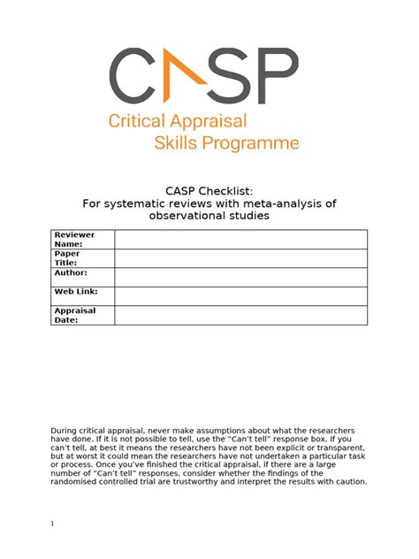CASP - Critical Appraisal Skills Programme - coolestguyplanet.net
