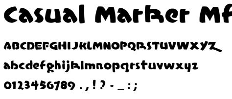 Casual Marker MF Font - muktibox.com