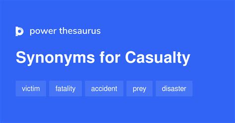 CASUALTY Synonyms: 28 Synonyms & Antonyms for …