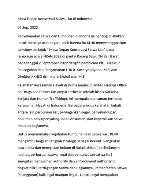 Catatan 2024: Masa Depan Konservasi Satwa Kunci Lampung Hadapi ... - raincitystudios.com