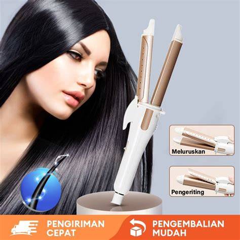 Catokan Rambut 2 In 1 Lurus Dan Curly Catokan Keriting Rambut Catok ... - raincitystudios.com