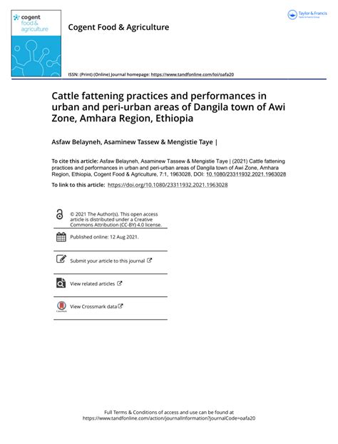 Cattle fattening practices and performances in urban and peri-urban ... - raincitystudios.com