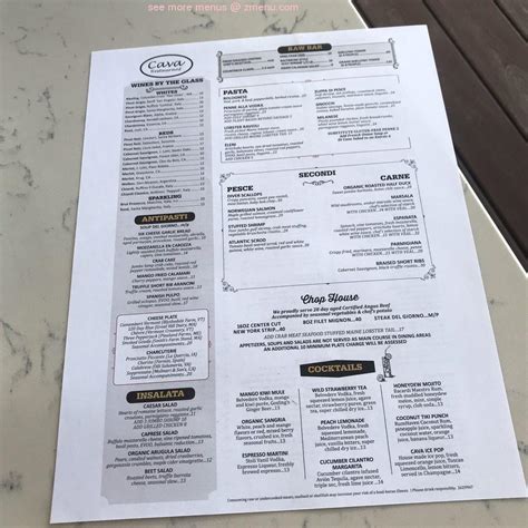 CAVA RESTAURANT, Southington - Menu, Prices