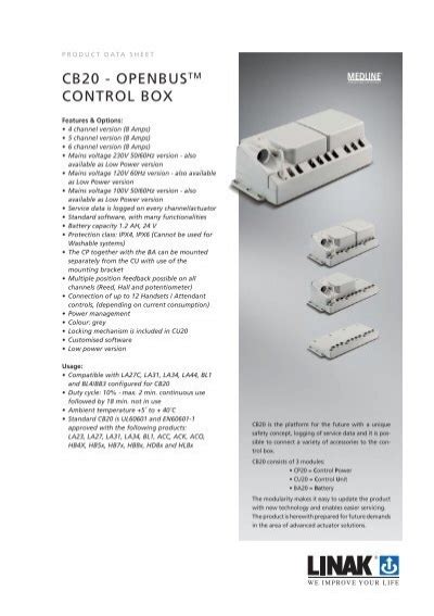 CB20 - OPENBUSTM CONTROL BOX - Linak - YUMPU