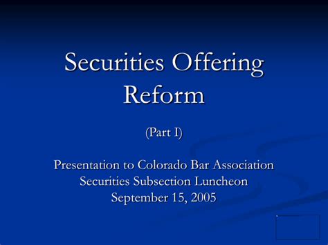 CBA Securities Subsection Luncheon